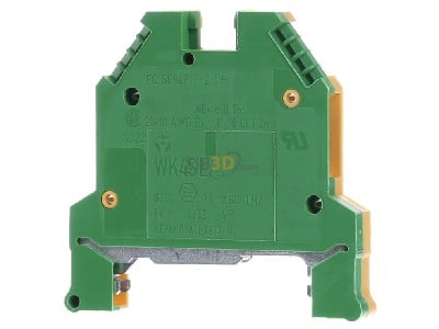 Back view Hager KXB04E Ground terminal block 1-p 6mm 

