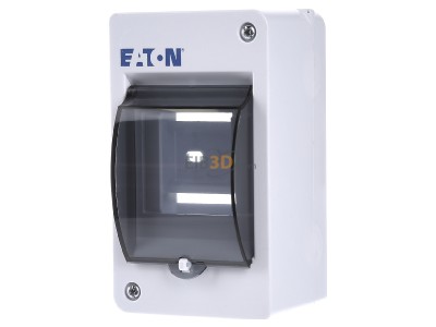 Front view Eaton MINI-3-T Surface mounted distribution board 140mm 
