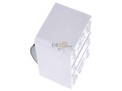 View top right Eaton MINI-3-T Surface mounted distribution board 140mm 
