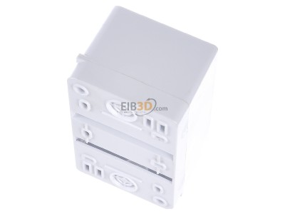 Top rear view Eaton MINI-3-T Surface mounted distribution board 140mm 
