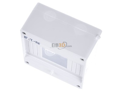 View up front Eaton MINI-6 Surface mounted distribution board 140mm 
