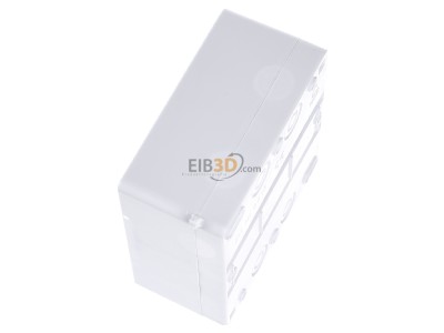 View top right Eaton MINI-6 Surface mounted distribution board 140mm 
