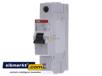 Front view ABB Stotz S&J S401E-B16 Miniature circuit breaker 1-p B16A
