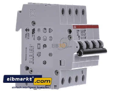 Ansicht links ABB Stotz S&J S203-B10NA Sicherungsautomat B,6kA,10A,3P+NA 