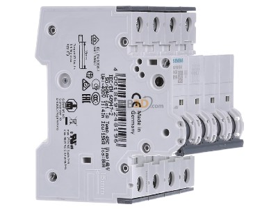View on the left Siemens 5SY6616-6 Miniature circuit breaker 4-p B16A 
