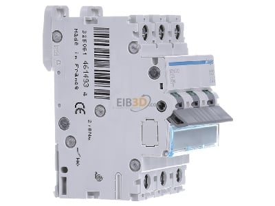 View on the left Hager NCN320 Miniature circuit breaker 3-p C20A 
