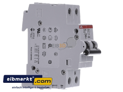 Ansicht links ABB Stotz S&J S201-B13NA Sicherungsautomat 6kA 13A B 1p+N (2p) 