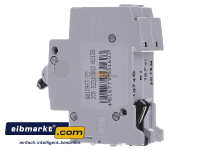 Ansicht rechts ABB Stotz S&J S201-B13NA Sicherungsautomat 6kA 13A B 1p+N (2p) 