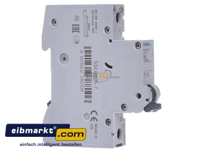View on the left Siemens Indus.Sector 5SL6105-7 Miniature circuit breaker 1-p C0,5A
