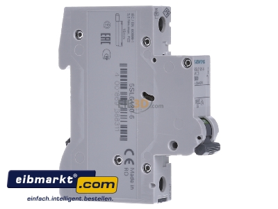 View on the left Siemens Indus.Sector 5SL6120-6 Miniature circuit breaker 1-p B20A - 
