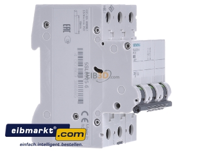 View on the left Siemens Indus.Sector 5SL6325-6 Miniature circuit breaker 3-p B25A 
