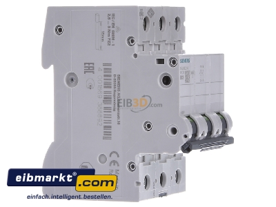 View on the left Siemens Indus.Sector 5SL63326 Miniature circuit breaker 3-p B32A

