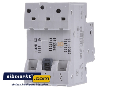 Back view Siemens Indus.Sector 5SL63326 Miniature circuit breaker 3-p B32A
