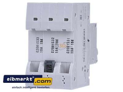 Back view Siemens Indus.Sector 5SL6320-7 Miniature circuit breaker 3-p C20A - 
