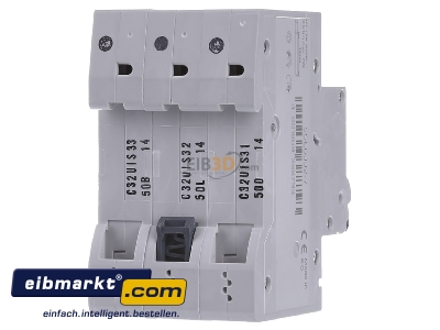 Back view Siemens Indus.Sector 5SL6332-7 Miniature circuit breaker 3-p C32A
