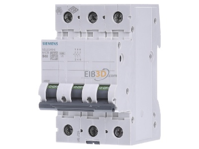 Front view Siemens 5SL6340-6 Miniature circuit breaker 3-p B40A 
