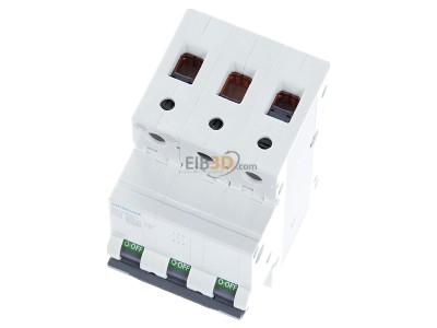 View up front Siemens 5SL6363-7 Miniature circuit breaker 3-p C63A 
