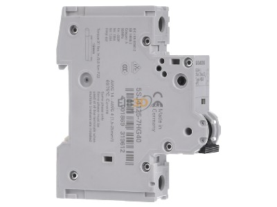 View on the left Siemens 5SJ4125-7HG40 Miniature circuit breaker 1-p C25A 
