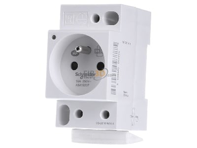 Front view Schneider Electric A9A15307 Socket outlet for distribution board 
