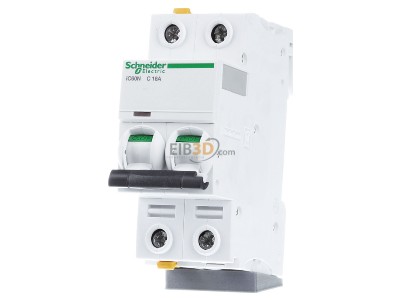 Frontansicht Schneider Electric A9F04216 LS-Schalter 2P 16A C IC60N 