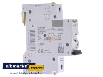 View on the left Schneider Electric A9F06106 Miniature circuit breaker 1-p B6A 
