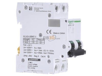 View on the left Schneider Electric A9N61537 Miniature circuit breaker 2-p C40A 
