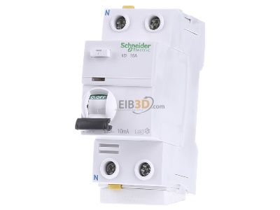 Front view Schneider Electric A9Z20216 Residual current breaker 2-p 16/0,01A 
