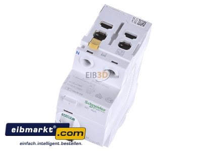View up front Schneider Electric A9Z21240 Residual current breaker 2-p 40/0,03A - 
