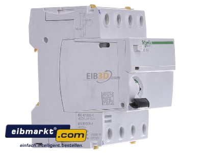 View on the left Schneider Electric A9Z21463 Residual current breaker 4-p 63/0,03A
