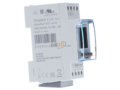 View on the left Legrand Bticino AlphaRex3D21A/412654 Digital time switch 230VAC 
