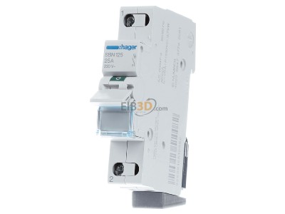 Front view Hager SBN125 Off switch for distributor 1 NO 0 NC 
