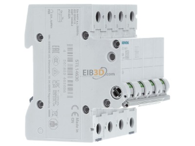 View on the left Siemens 5TL1463-0 Switch for distribution board 63A 
