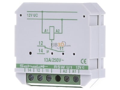 Frontansicht Schalk RSW U1 (12V UC) Impulsschalter 
