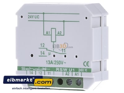 Frontansicht Schalk RSW U1 (24V UC) Impulsschalter 