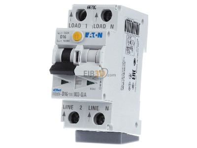 Front view Eaton FRBDM-D16/1N/003-G/A Earth leakage circuit breaker D16/0,03A 
