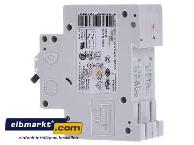 View on the right Eaton (Moeller) 278724 Miniature circuit breaker 2-p B3A
