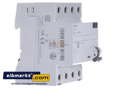 View on the left Siemens Indus.Sector 5SV36448 Residual current breaker 4-p 40/0,3A
