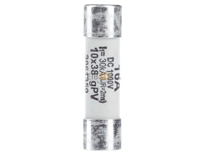 Front view Phoenix FUSE 10,3x38 16A PV Cylindrical fuse 10x38 mm 16A 
