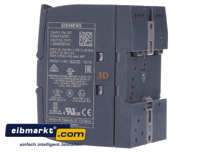 Ansicht rechts Siemens Indus.Sector 6EP13321SH71 Simatic S7-1200 120/230V24VAC 2,5A 6EP1332-1SH71