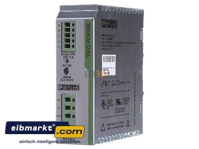 Front view Phoenix Contact TRIO-PS/3AC/24DC/5 DC-power supply 320...575V/24V 120W
