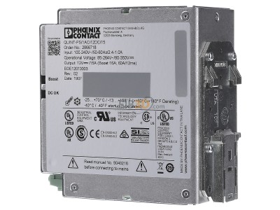 View on the right Phoenix QUINT-PS/1AC/12DC/15 DC-power supply 85...264V/12V 180W 
