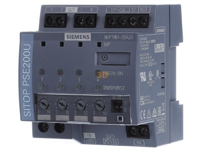 Frontansicht Siemens 6EP1961-2BA21 Selektivittsmodul 24VDC,4x10A,IP20 
