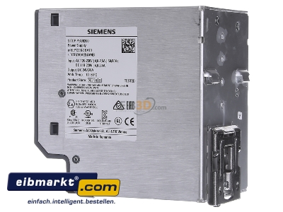 Ansicht rechts Siemens Indus.Sector 6EP13363BA10 Stromversorgung 1-ph.,24VDC,20A,IP20 6EP1336-3BA10