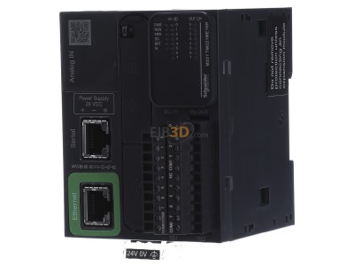 Front view Schneider Electric TM221ME16R Compact PLC CPU-module PLC-CPU-module 
