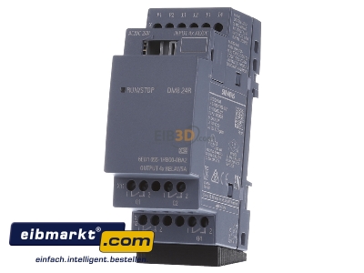 Front view Siemens Indus.Sector 6ED1055-1HB00-0BA2 PLC digital I/O-module 4In/4Out 
