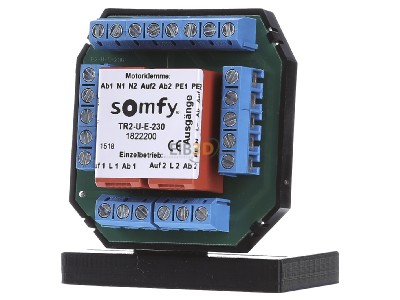 Front view Somfy TR2-U-E-230 Isolator relay venetian blind 3,15A 
