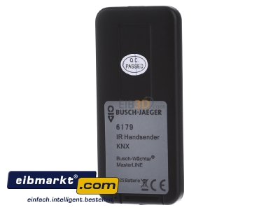 Ansicht hinten Busch-Jaeger 6179 IR Handsender gr/anthr 220 MasterL. pre KNX 