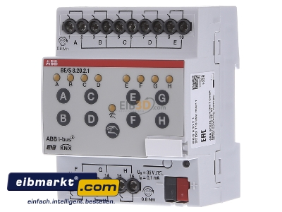 Front view ABB Stotz S&J BE/S 8.20.2.1 Binary input for bus system 8-ch
