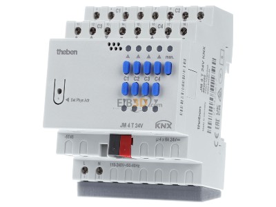 Frontansicht Theben JM 4 T 24V KNX Jalousieaktor FIX 1 