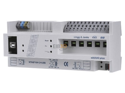 Frontansicht Lingg & Janke NTA6F16H+USB-2 Netzteil-Aktor 6-fach 16A 640mA 